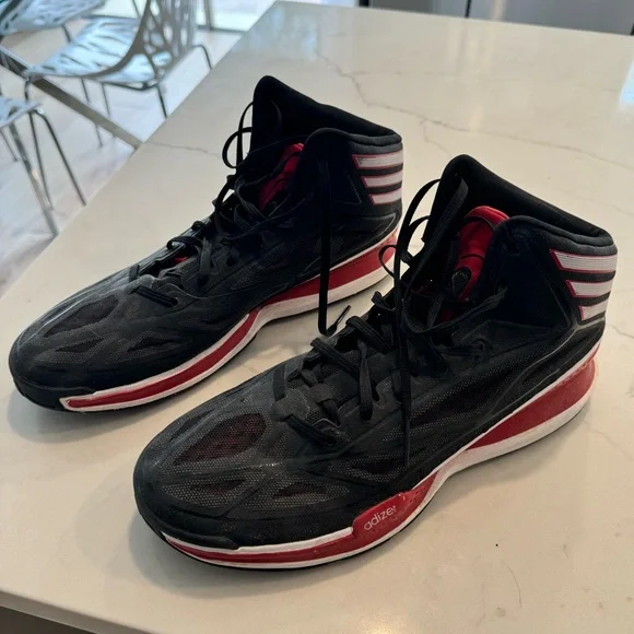 Adidas AdiZero Crazy Light Black/Red Size 13 - Picture 6 of 8